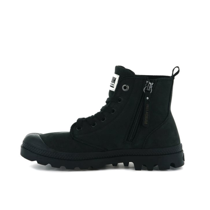 Bottes Palladium Pampa Hi Zip Nubuck Femme Noir | FR BRT213N